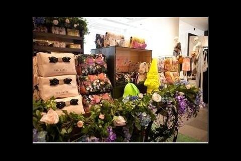 Ted Baker has opened a floral pop-up shop in Selfridges’ London store to showcase its flowery autumn/winter accessories collection.